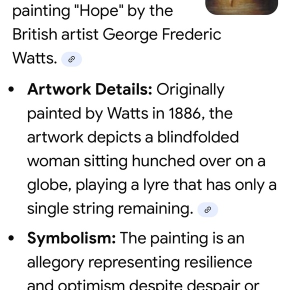 Vintage antique frame print Hope by George Frederic Watts art print litho 8x10 - Picture 14 of 16